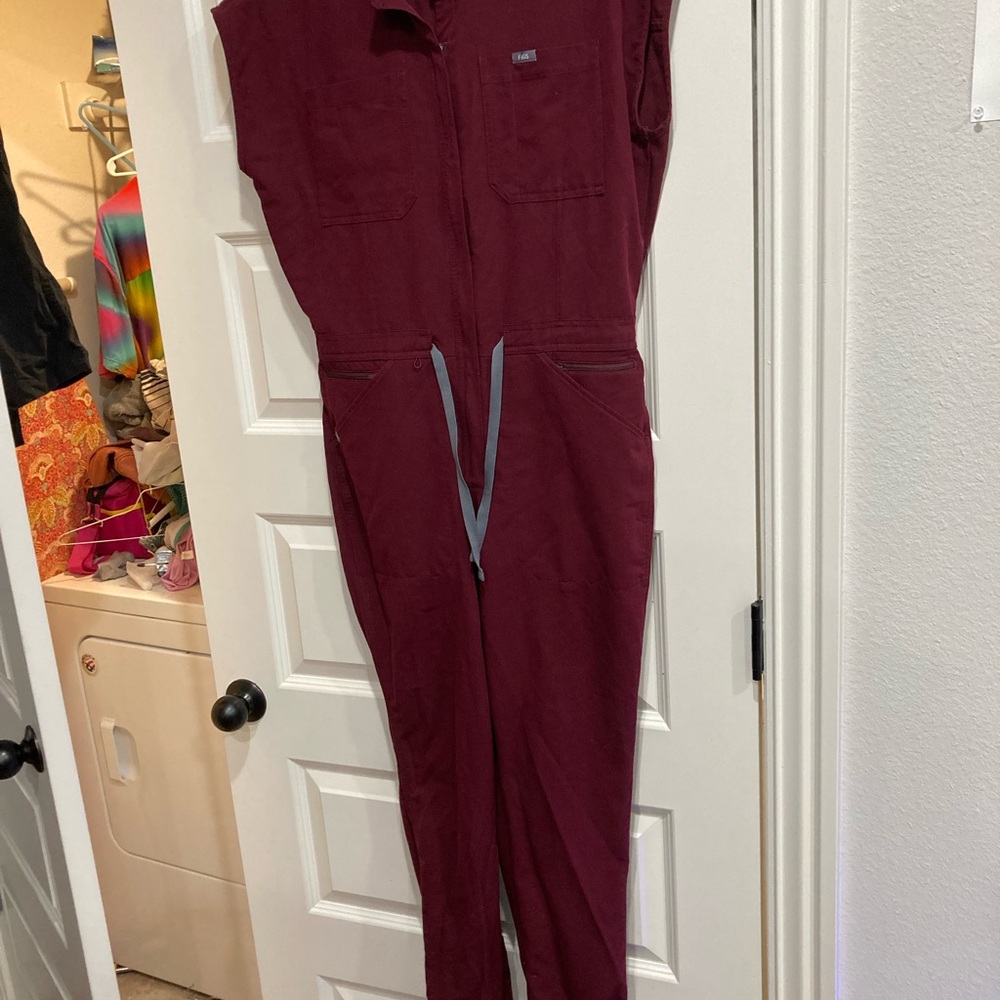 Figs Burgundy Jumpsuit
